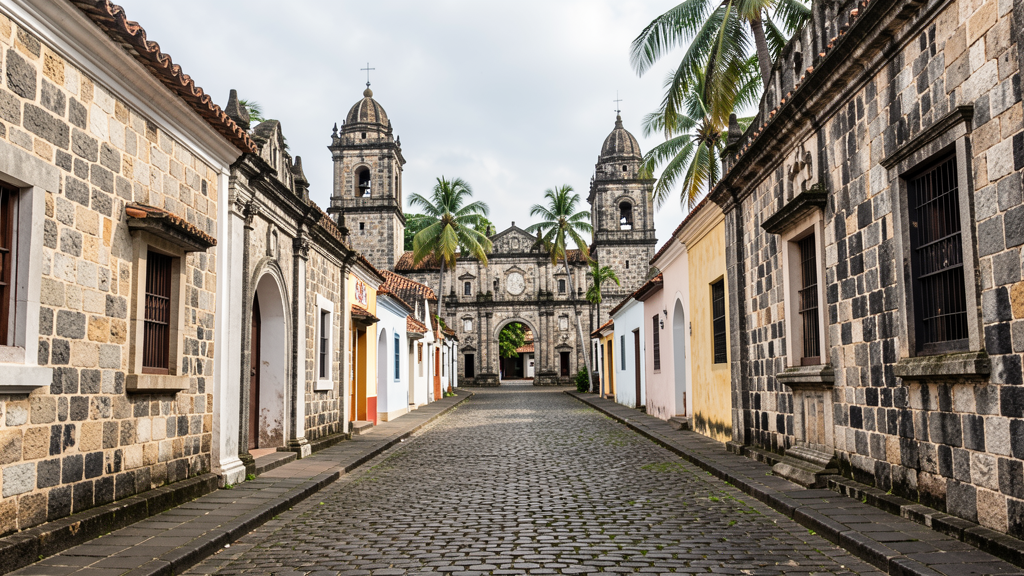 Intramuros walled city cobblestone streets
