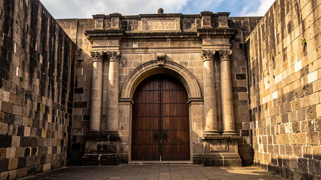 Main gate entrance Fort Santiago stone archway